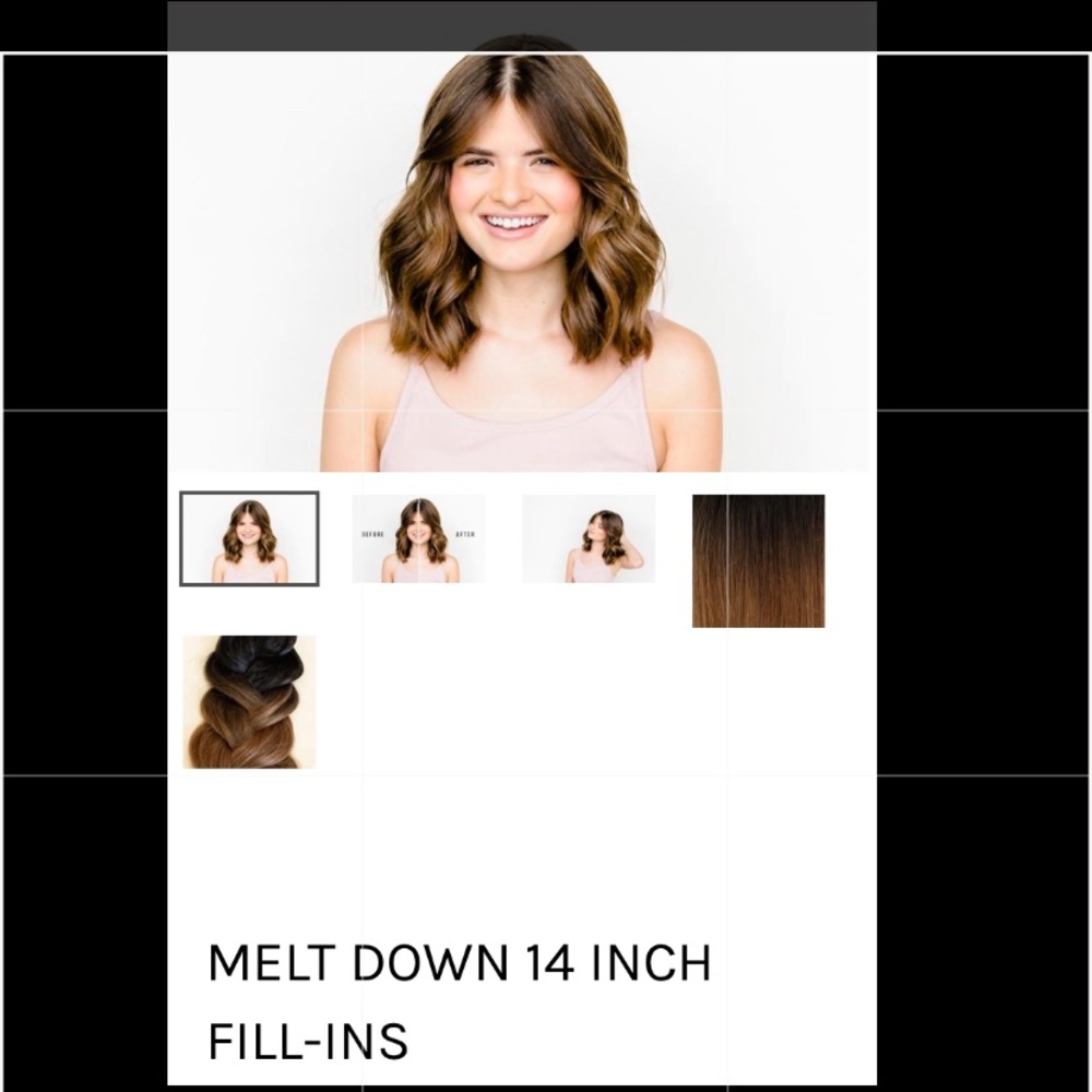 BFB 14” hair extensions in brown and caramel ombré. Used but in good condition